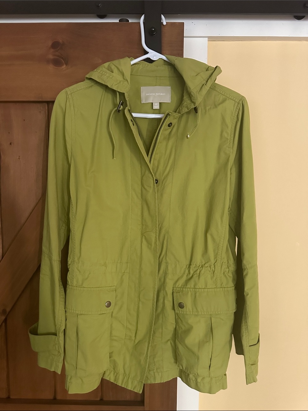 Banana Republic Chartreuse Hooded Anorak Jacket